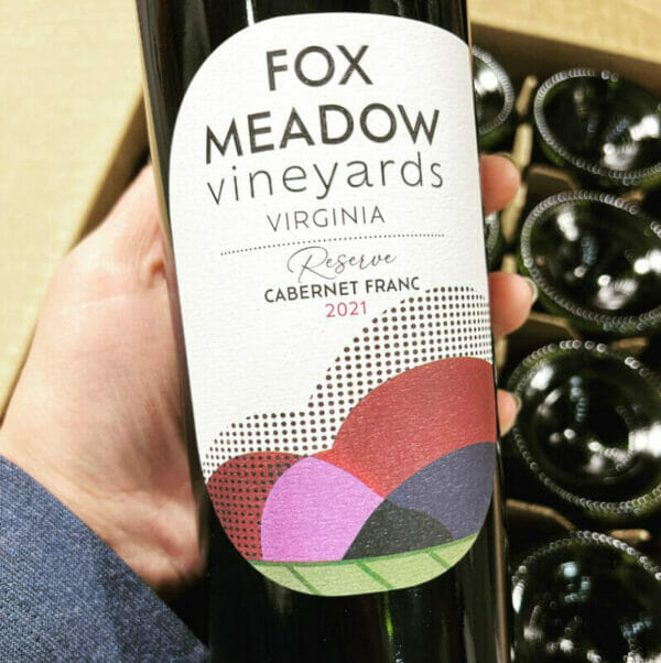 fox meadow winery wine bottle